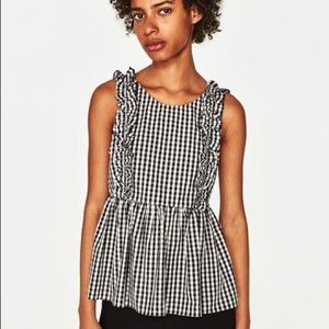 Zara Gingham top - medium